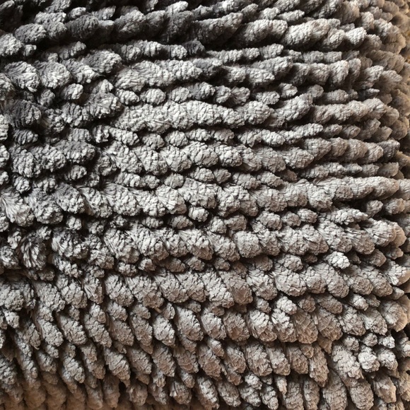 Dark Grey Velvet Throw Pillow - Picture 4 of 6